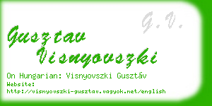gusztav visnyovszki business card